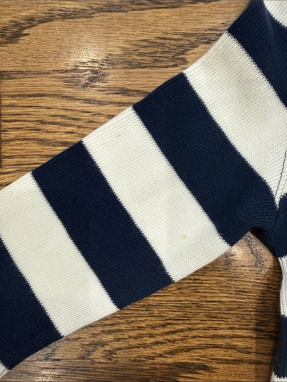Boy’s Ralph Lauren Navy & White Striped Shawl-Collar Sweater Size 24 M